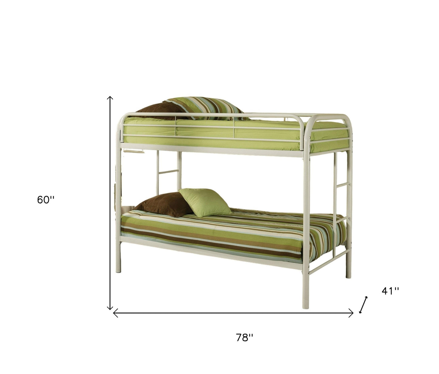 Black Twin Contemporary Metal Bunk Bed