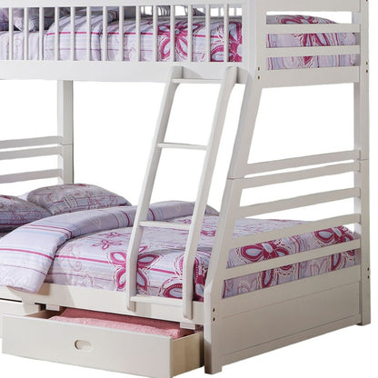 White Full Transitional Bunk Bed