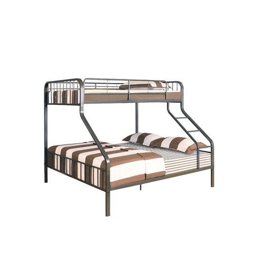 Gunmetal Twin Over Queen Bunk Bed
