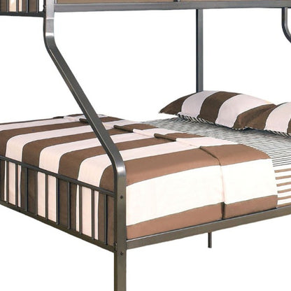 Gunmetal Twin Over Queen Bunk Bed
