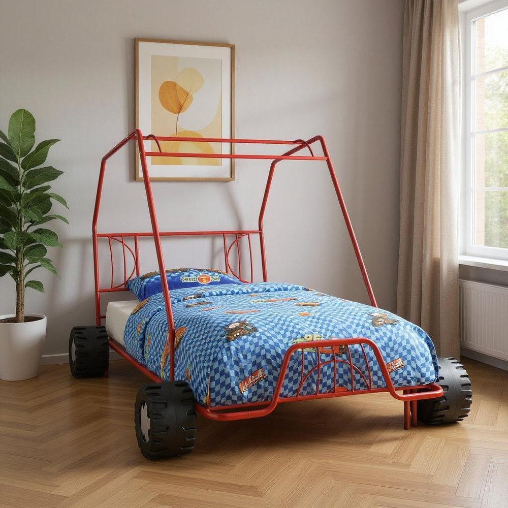 Gunmetal Steel Twin Bed Frame