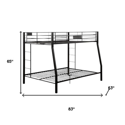 Black Twin Over Full Bunk Bed