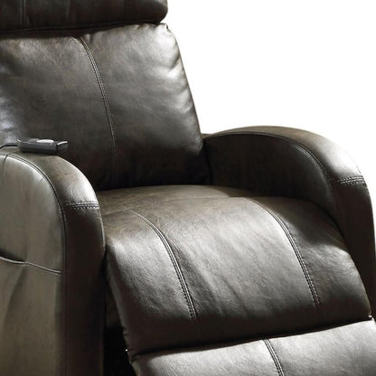 28" Red Tufted Faux Leather Power Lift Assist Recliner