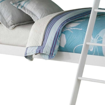 White Twin Over Twin Bunk Bed