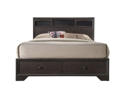 Rich Espresso Finish King Bed With Storage