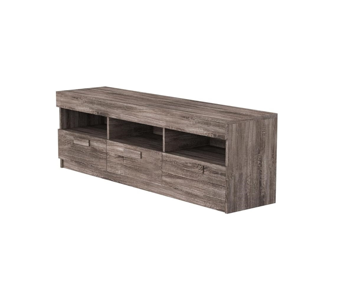 59" Brown Open Shelving TV Stand