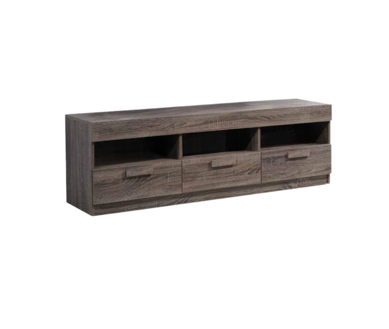 59" Brown Open Shelving TV Stand