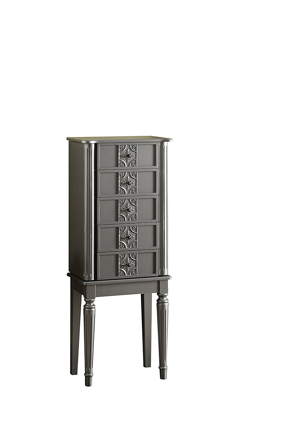 40" Gold 5 Mirrored Nightstand