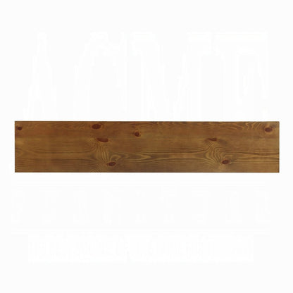 60" Brown Solid Wood Floor Shelf Console Table