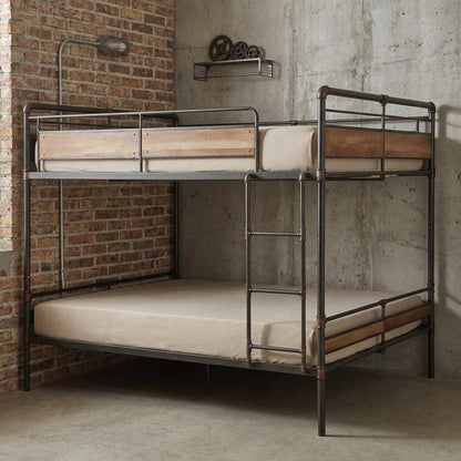 Bronze Queen Over Queen Metal Bunk Bed
