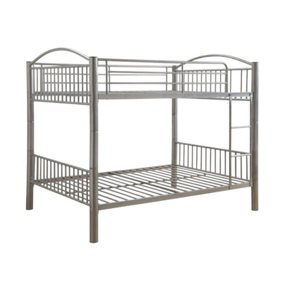 Silver Full Over Full Metal Bunk Bed
