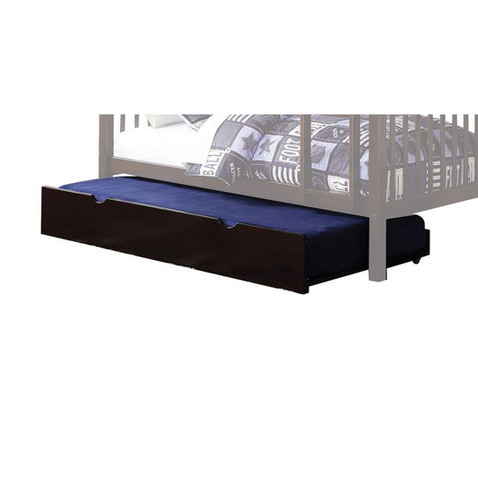 Espresso Solid Wood Twin Bed Frame With Trundle