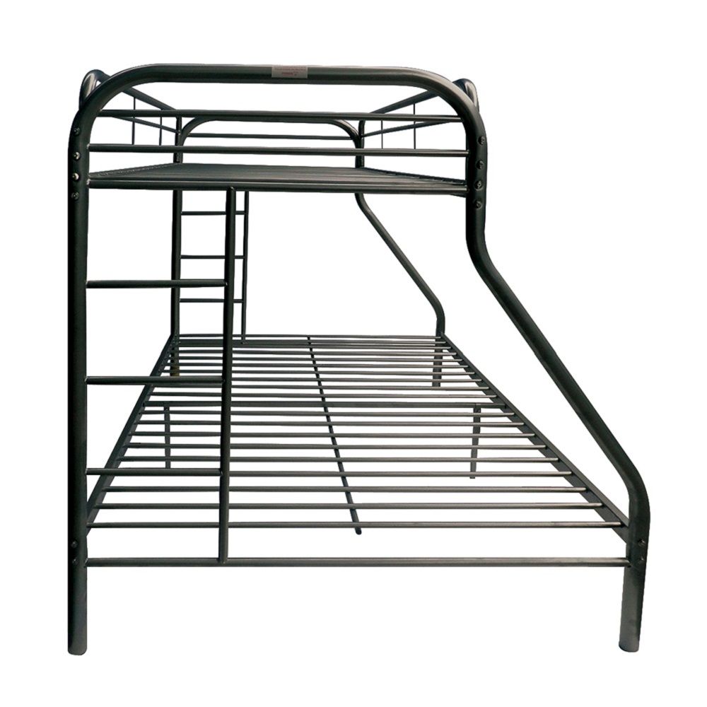 78" X 54" X 60" Twin Over Full Blue Metal Tube Bunk Bed