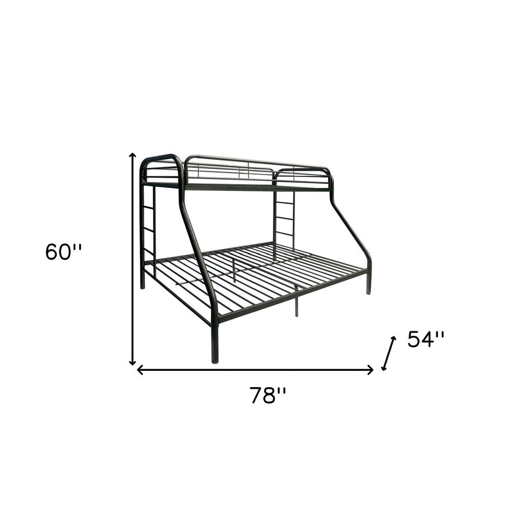 78" X 54" X 60" Twin Over Full Red Metal Tube Bunk Bed