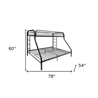 78" X 54" X 60" Twin Over Full Red Metal Tube Bunk Bed