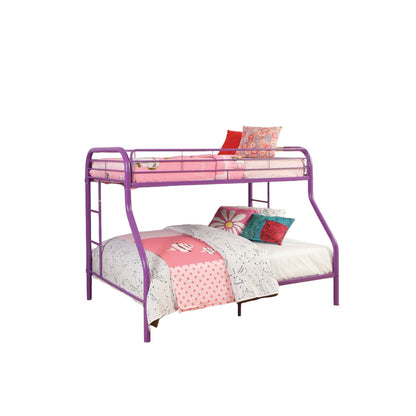 78" X 54" X 60" Twin Over Full Blue Metal Tube Bunk Bed