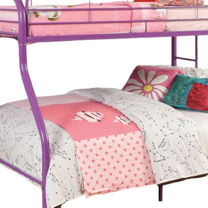 78" X 54" X 60" Twin Over Full Blue Metal Tube Bunk Bed