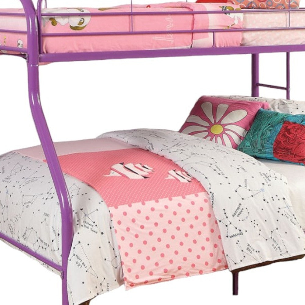 78" X 54" X 60" Twin Over Full Blue Metal Tube Bunk Bed