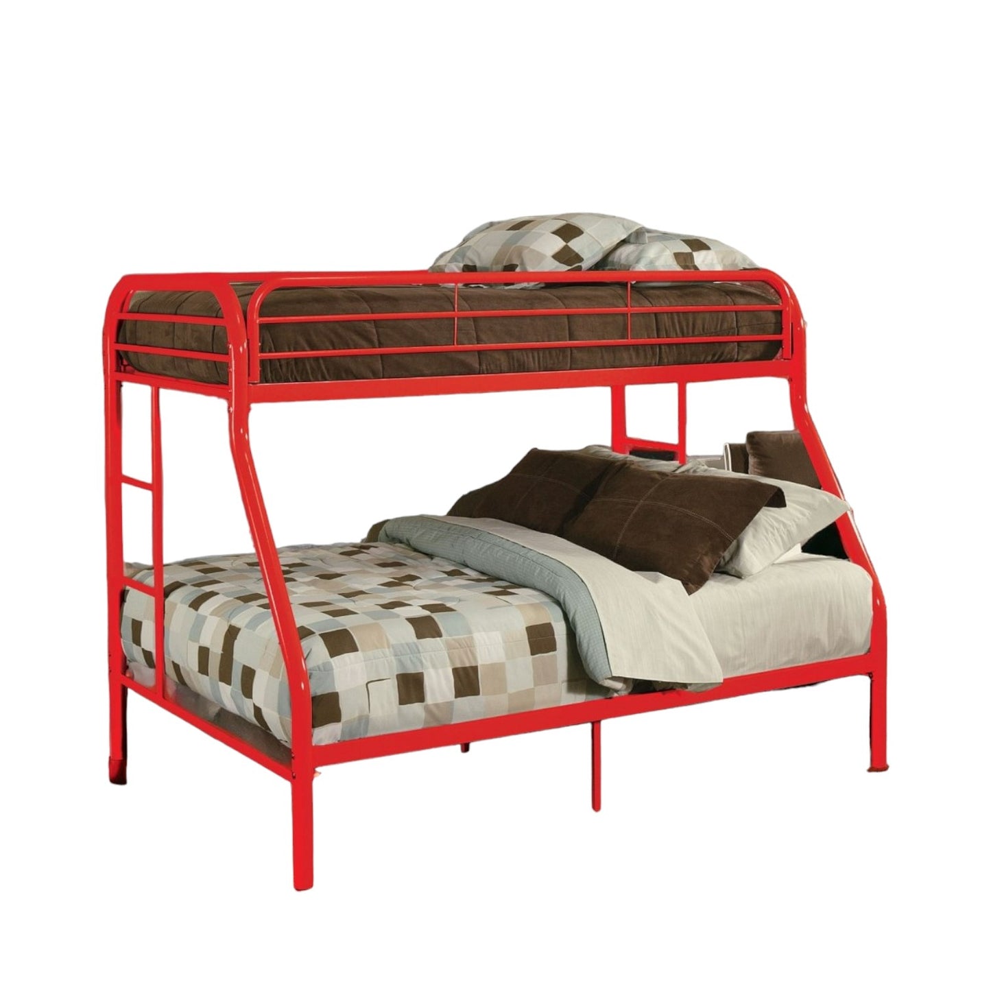 78" X 54" X 60" Twin Over Full Blue Metal Tube Bunk Bed