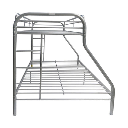 78" X 54" X 60" Twin Over Full Blue Metal Tube Bunk Bed