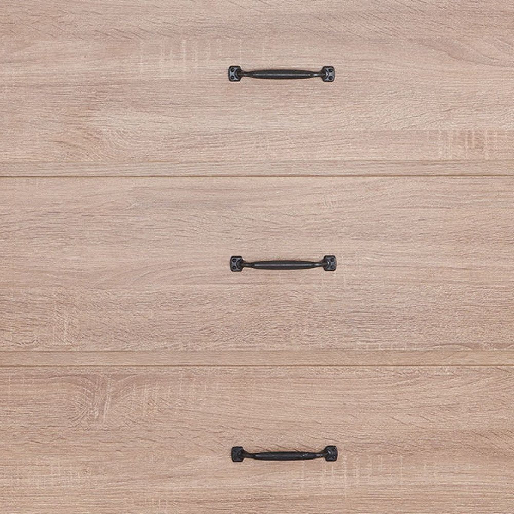 31" Oak Wood Five Drawer Dresser