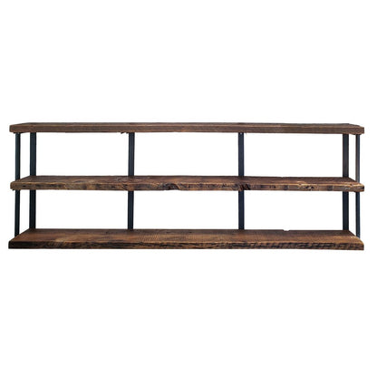 Wall Mount 3 Shelf Unit with Bookends: 30"H