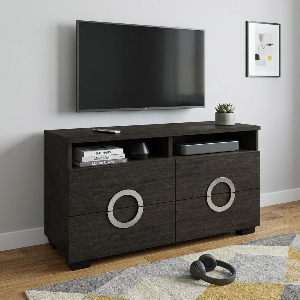 47" Gray Enclosed and Open Storage
