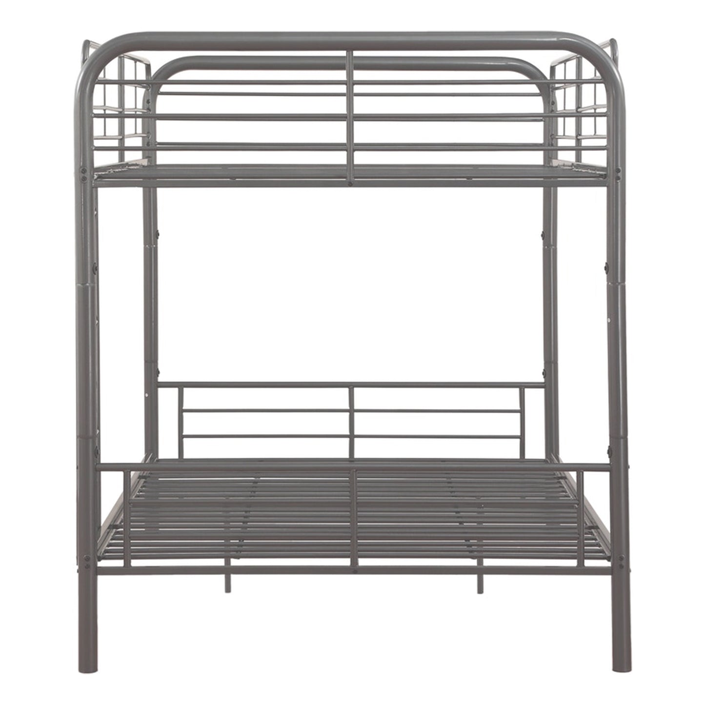 79" X 42" X 61" Gunmetal Metal Twin Over Twin Bunk Bed