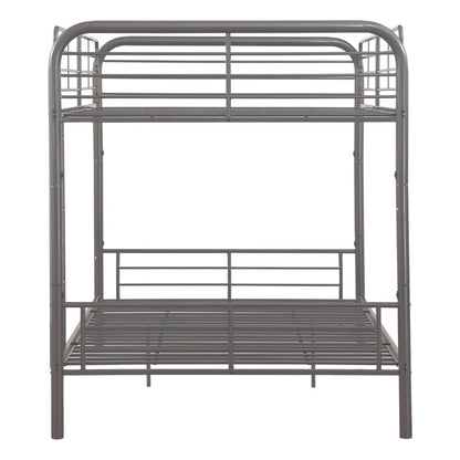 79" X 42" X 61" Gunmetal Metal Twin Over Twin Bunk Bed