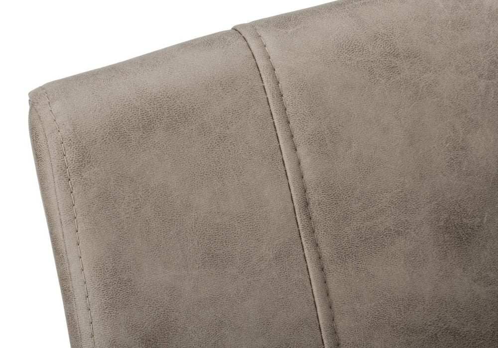 Set of Two Gray And Black Upholstered Polyester Dining Side Chairs