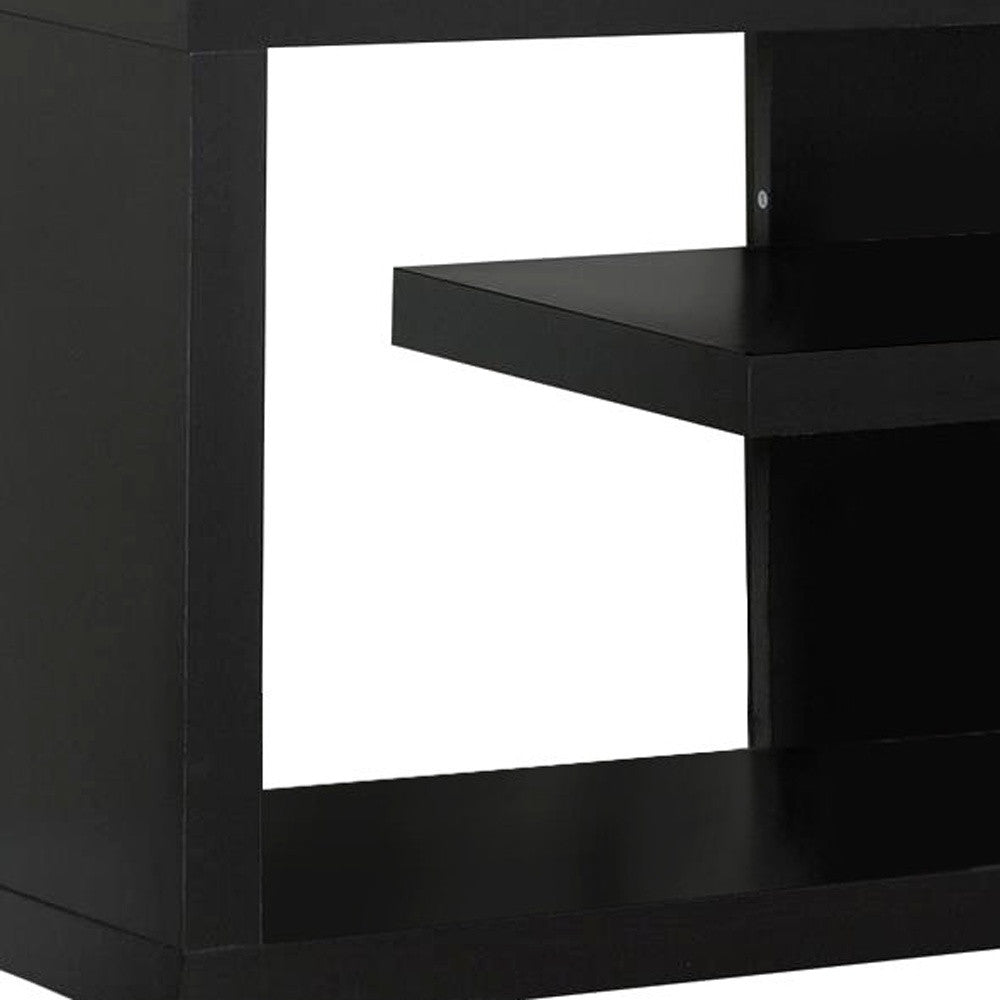 60" White Open Shelving TV Stand