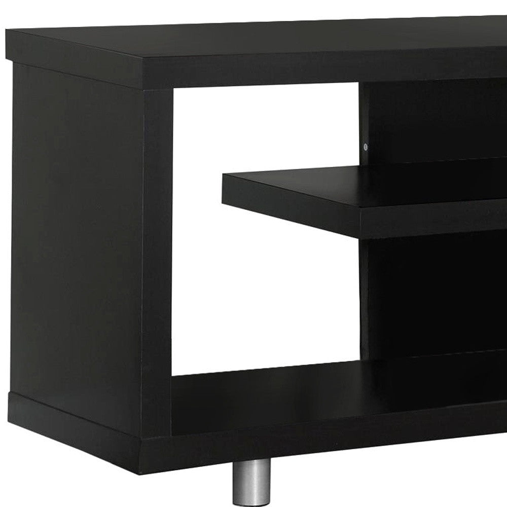 60" White Open Shelving TV Stand