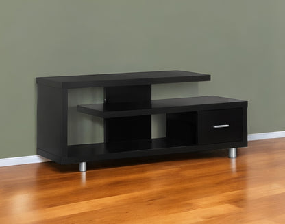 60" White Open Shelving TV Stand