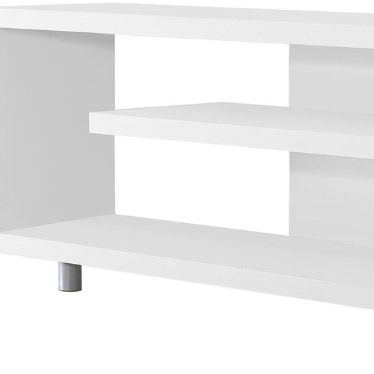 16" Black and Gray Open Shelving TV Stand
