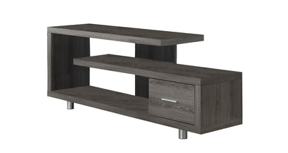 60" White Open Shelving TV Stand