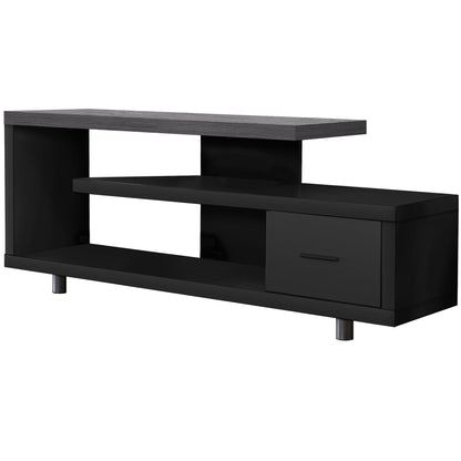 60" White Open Shelving TV Stand