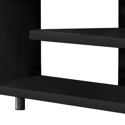 60" White Open Shelving TV Stand