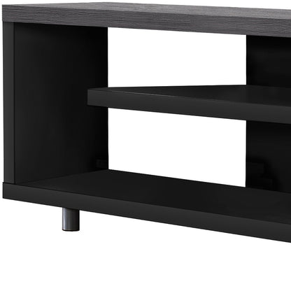 16" Dark Brown Cabinet Enclosed Storage TV Stand