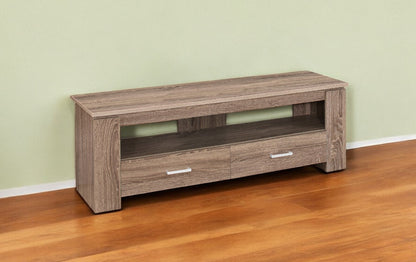 47" Deep Taupe Open Shelving TV Stand