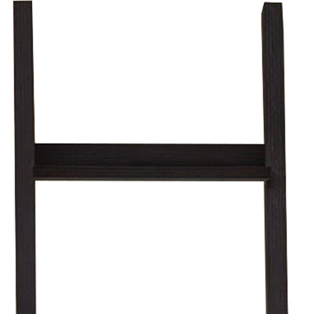 Brown Wood Four Tier Ladder Bookcase