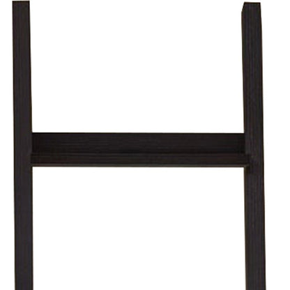 Brown Wood Four Tier Ladder Bookcase