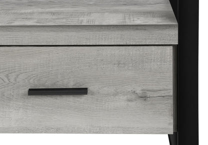 59" Black and Gray Cabinet Enclosed Storage TV Stand