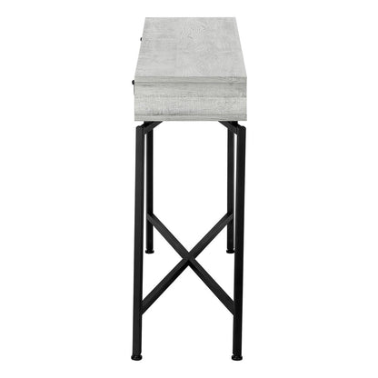 43" Brown And Black Cross Leg Console Table