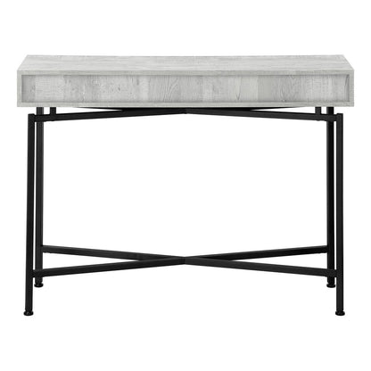 43" Gray And Black Cross Leg Console Table