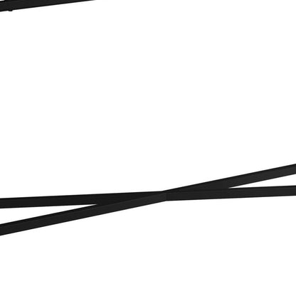 43" Gray And Black Cross Leg Console Table