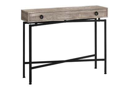 43" Gray And Black Cross Leg Console Table