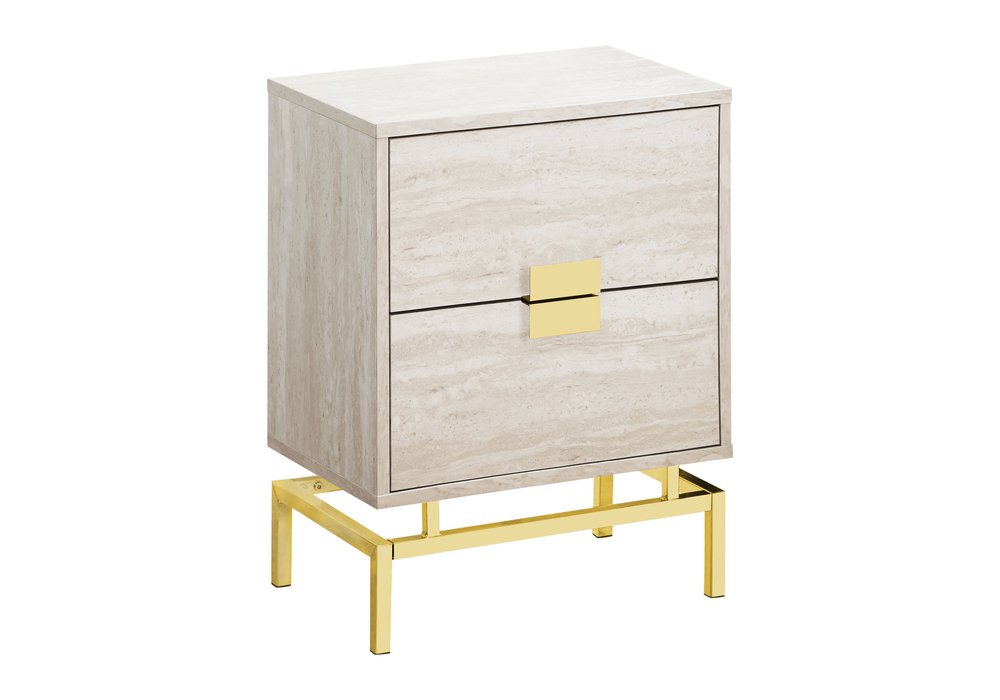 23.5" Particle Board And Chrome Metal Accent Table