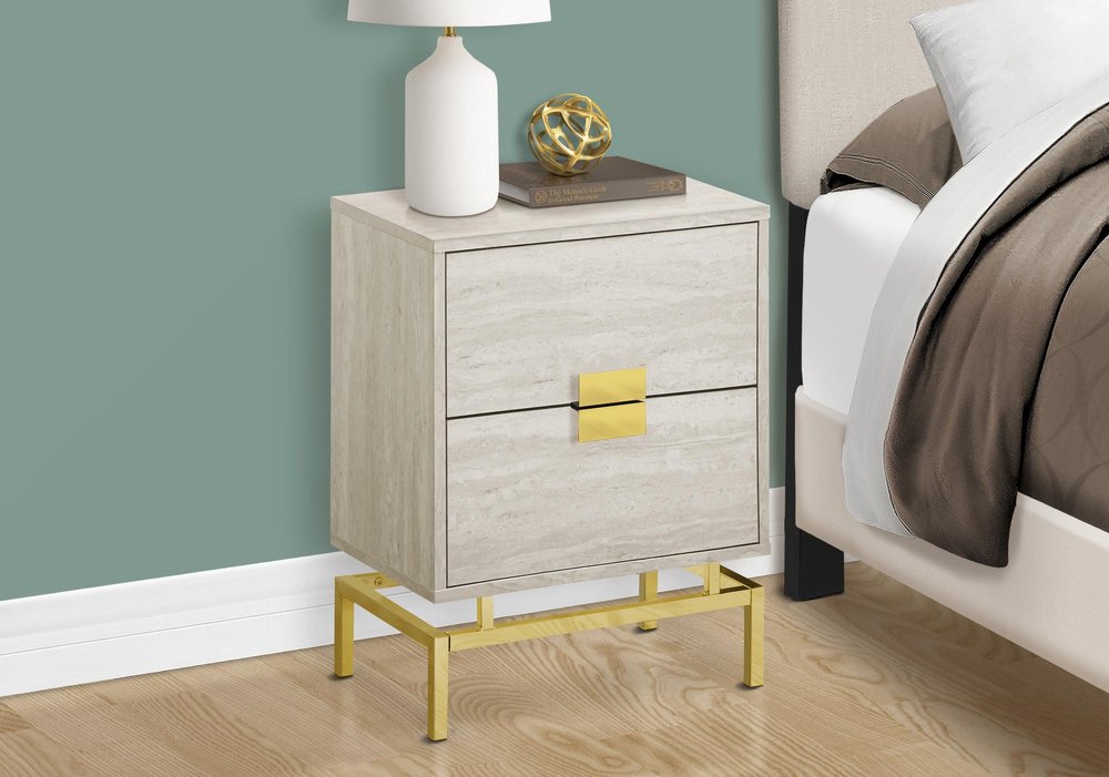 23.5" Particle Board And Chrome Metal Accent Table
