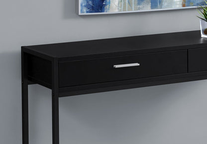 48" Taupe And Black Frame Console Table