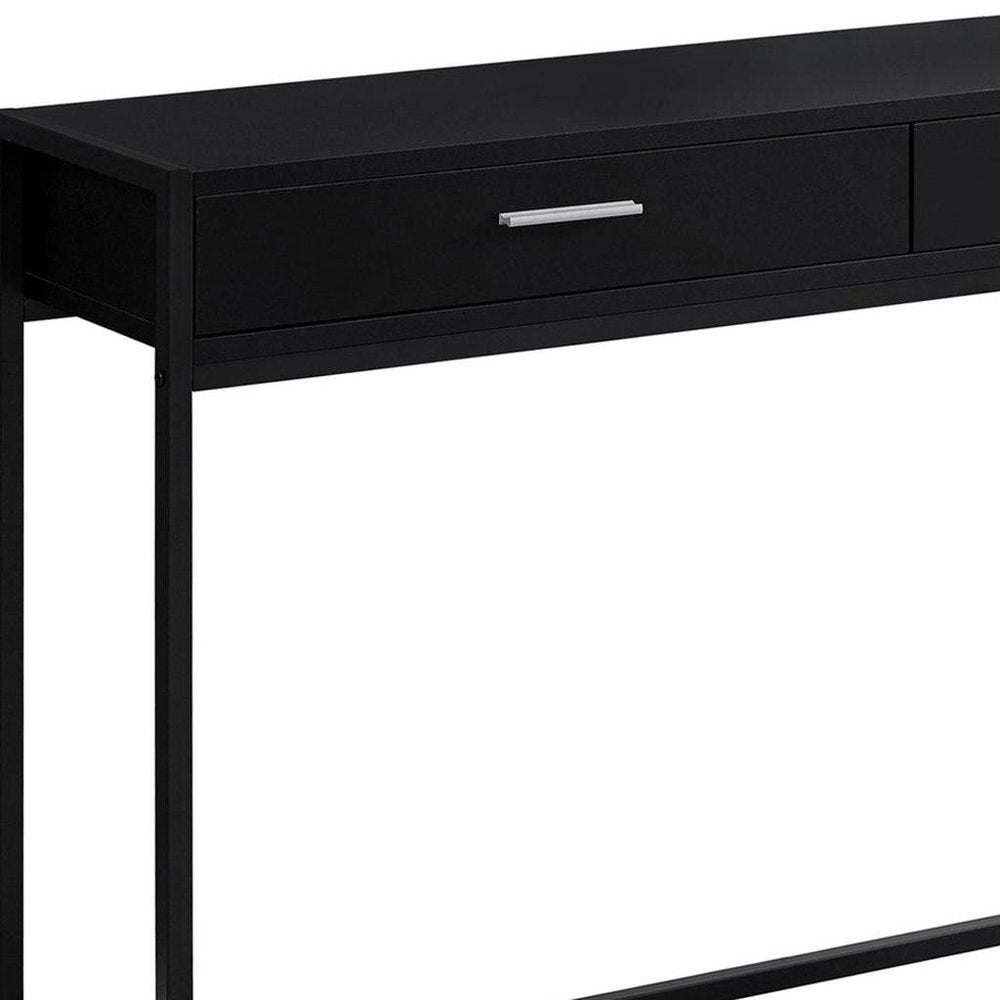 48" Taupe And Black Frame Console Table